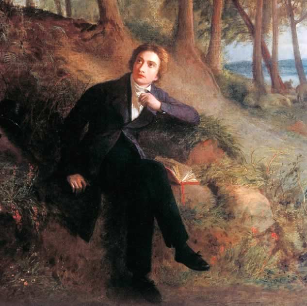 Keats listening to a nightingale, by Joseph Severn, c.1845 (Keats House, City of
        London)