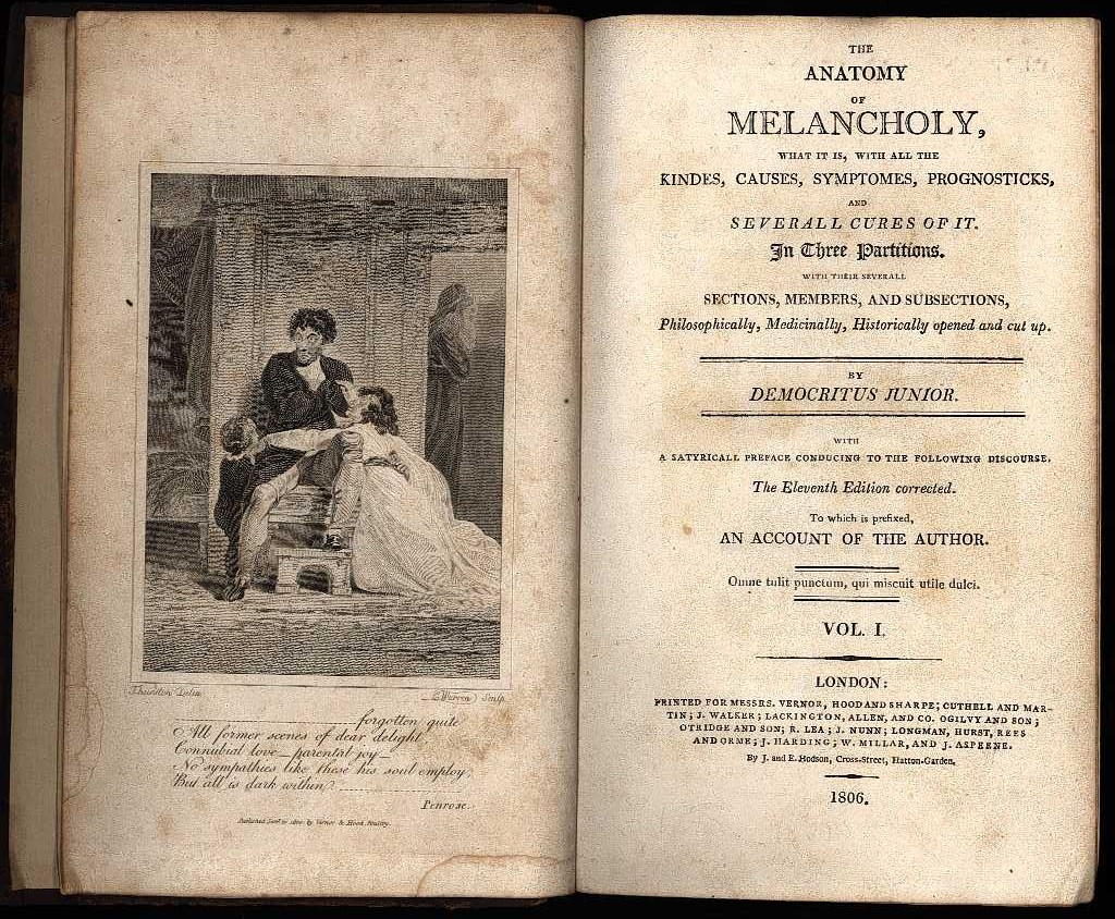 Robert Burton’s Anatomy of Melancholy (Eleventh
        Edition, 1806)