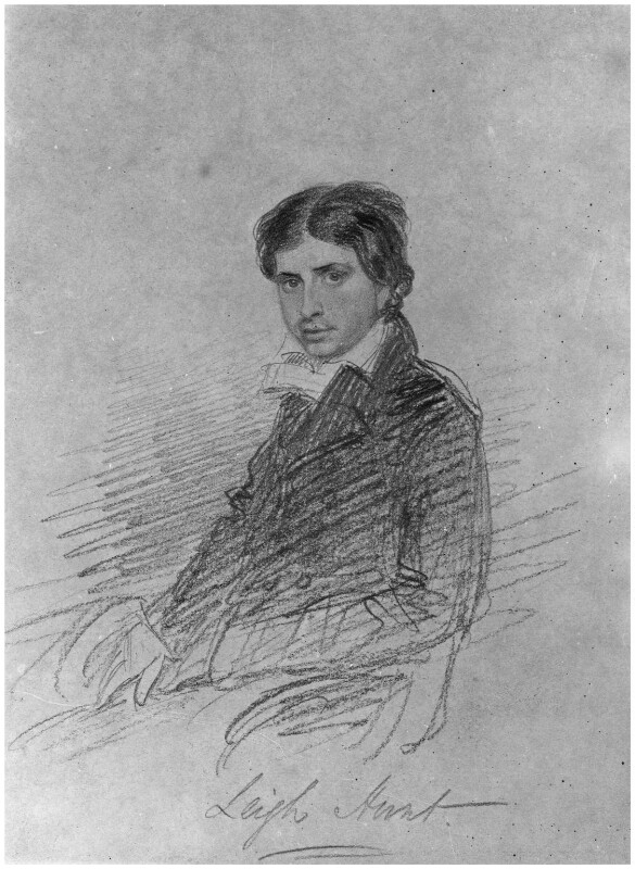 An 1815 pencil sketch of Leigh Hunt, by T. C. Wageman, National Portrait Gallery, NPG 4505