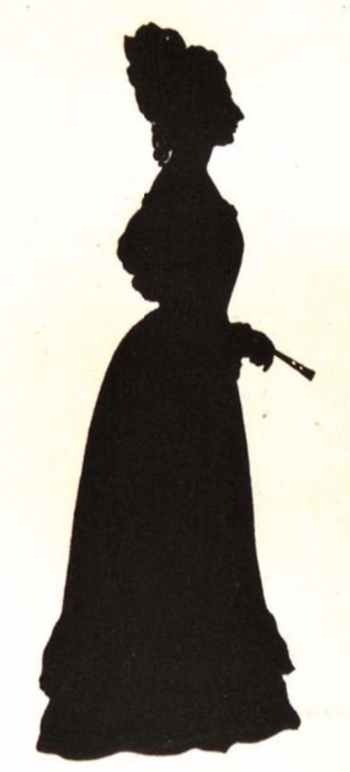 Fanny Brawne, 1823. Copy of original silhouette, Keats-Shelley House,
        Rome