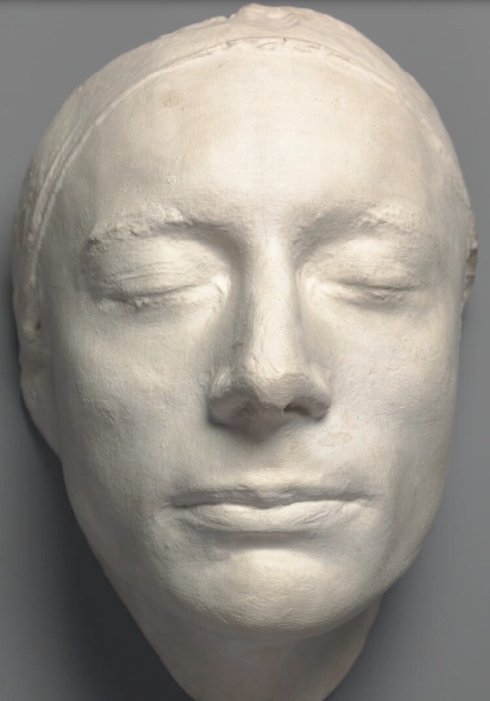 Plaster cast of Keats’s life-mask, by Haydon, 1816 (National Portrait Gallery,
        NPG 686). Click to enlarge.