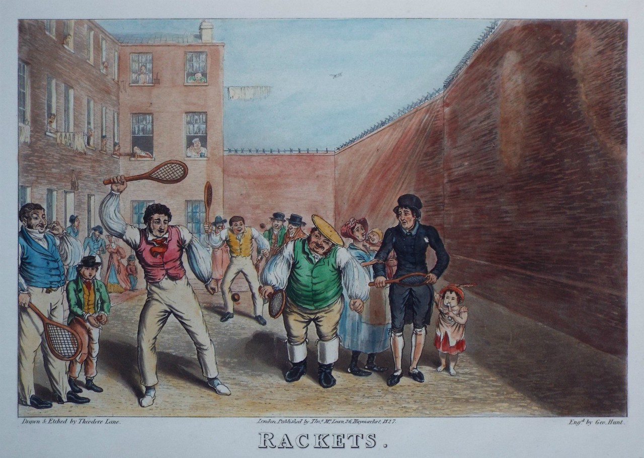 Rackets in London, 1827, by Theodore Lane