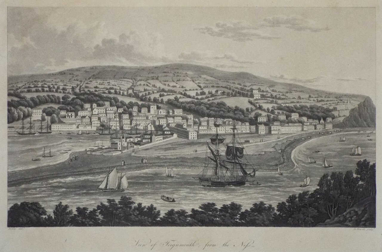 View of Teignmouth, from the Ness, 1817, published E. Croydon, Teignmouth Library
        (click to enlarge)