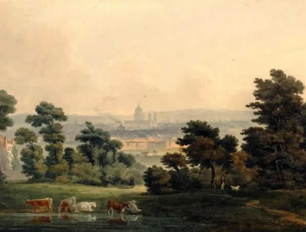 View of London from Hampstead Hill, James Paine (British Museum, 1880,
        1113.5578)