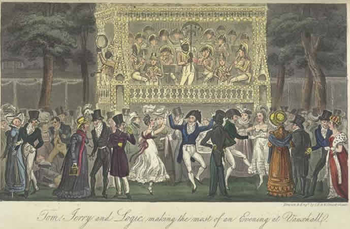 The Vauxhall Pleasure Gardens, 1821 (Museum of London ID no. A1819)