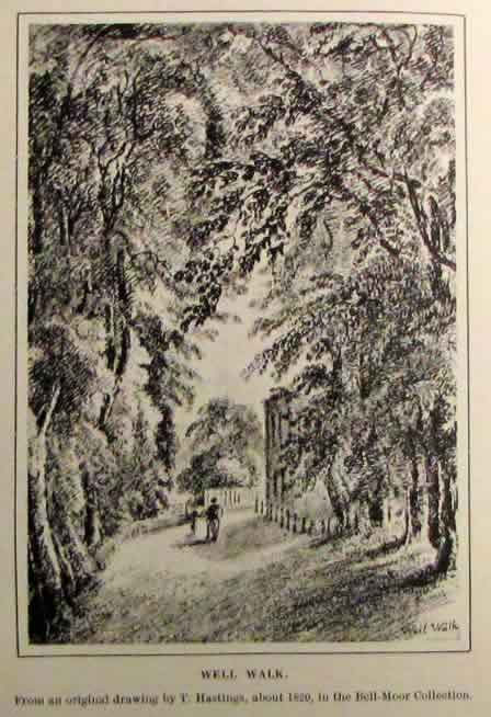 Well Walk, c.1820, from a drawing by T. Hastings