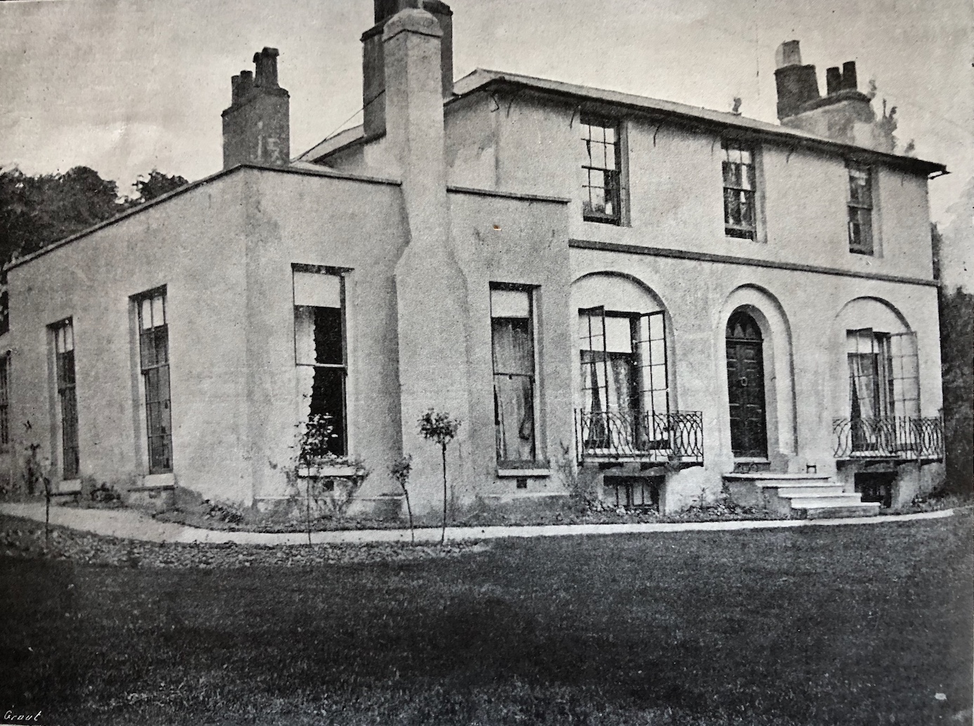 Wentworth Place, from a photograph supplied by H. Buxton Forman to the
        Keats-Shelley Memorial Souvenir, 1912