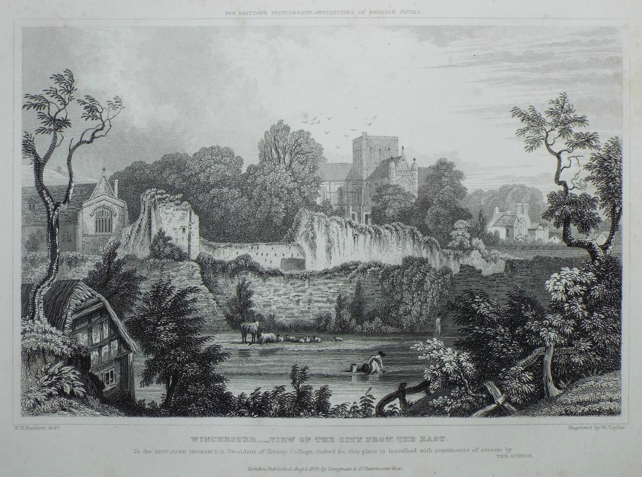 Winchester, View of the City from the East (1829). Click to
        enlarge.